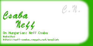 csaba neff business card